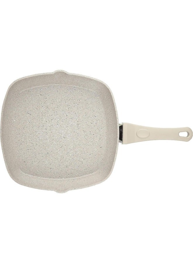 Top Chef Square Granite Grill 28 Cm Beige (Suitable For Induction) - Image 4